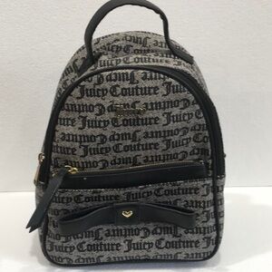 Juicy Couture Black and Gray Logo Backpack
